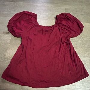 a new day small red blouse